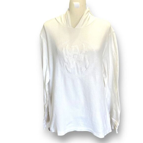 Tony Hawk Women's Hawks Icon‎ Logo Pullover Hoodie White XL - Picture 1 of 12